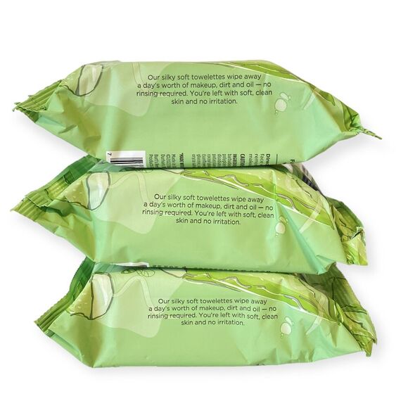 BURT'S BEES Sensitive Skin Facial Cleansing Towelettes 3 PACKS Aloe Soothing - Picture 3 of 5